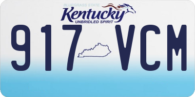 KY license plate 917VCM
