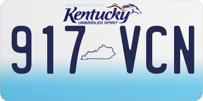 KY license plate 917VCN