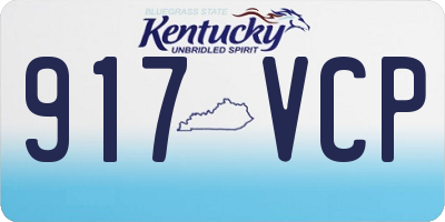 KY license plate 917VCP
