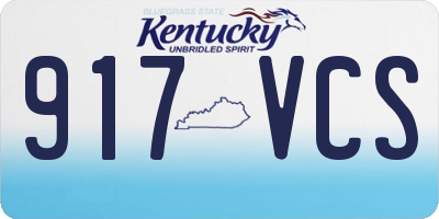 KY license plate 917VCS