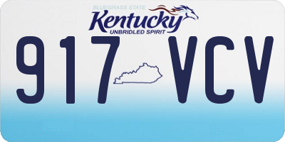 KY license plate 917VCV