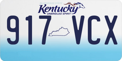KY license plate 917VCX