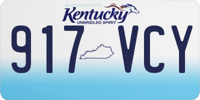 KY license plate 917VCY