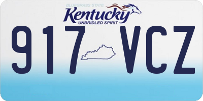 KY license plate 917VCZ