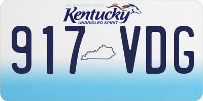 KY license plate 917VDG