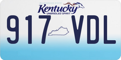 KY license plate 917VDL