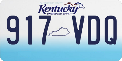 KY license plate 917VDQ
