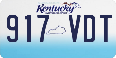KY license plate 917VDT