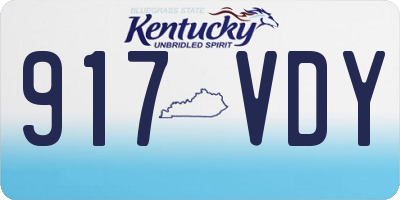 KY license plate 917VDY