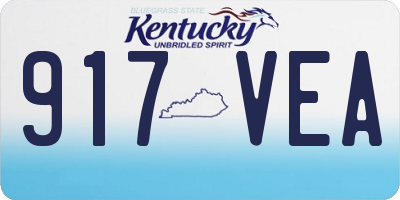 KY license plate 917VEA