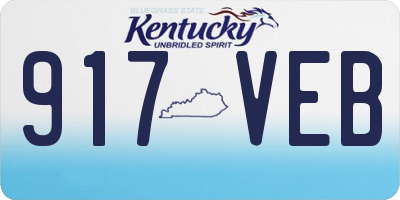 KY license plate 917VEB