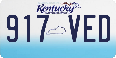 KY license plate 917VED