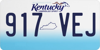 KY license plate 917VEJ