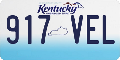 KY license plate 917VEL