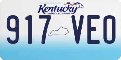 KY license plate 917VEO