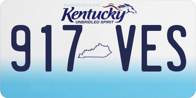 KY license plate 917VES