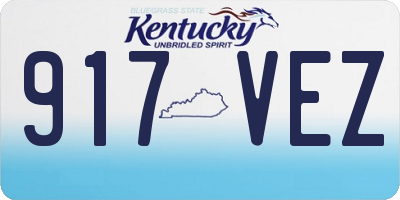 KY license plate 917VEZ