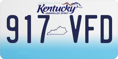 KY license plate 917VFD