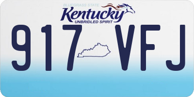 KY license plate 917VFJ