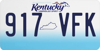 KY license plate 917VFK