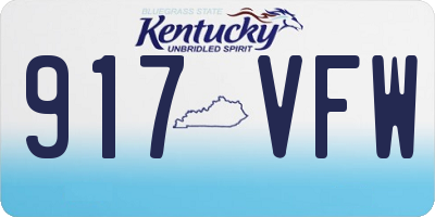 KY license plate 917VFW