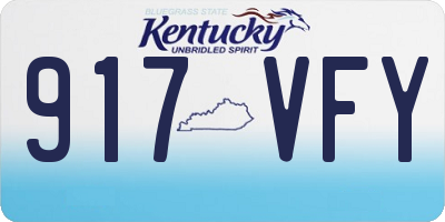 KY license plate 917VFY