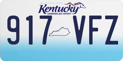 KY license plate 917VFZ