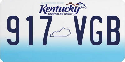 KY license plate 917VGB