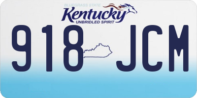 KY license plate 918JCM