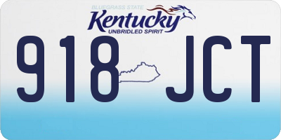 KY license plate 918JCT