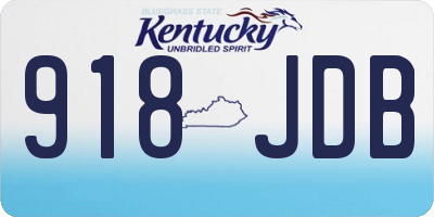 KY license plate 918JDB