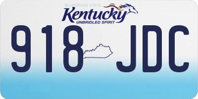 KY license plate 918JDC