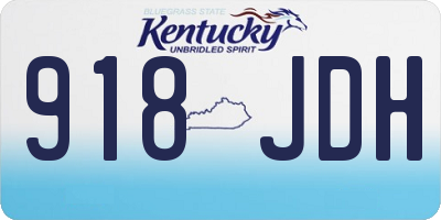 KY license plate 918JDH
