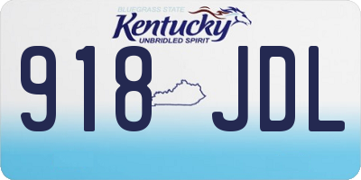 KY license plate 918JDL
