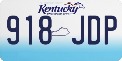 KY license plate 918JDP