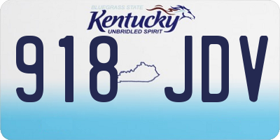 KY license plate 918JDV