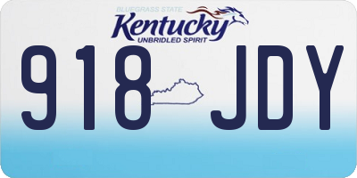 KY license plate 918JDY
