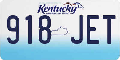 KY license plate 918JET