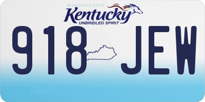 KY license plate 918JEW