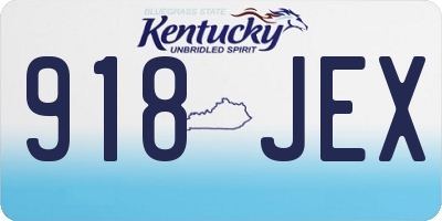 KY license plate 918JEX