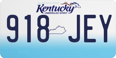 KY license plate 918JEY
