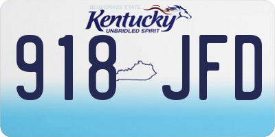 KY license plate 918JFD