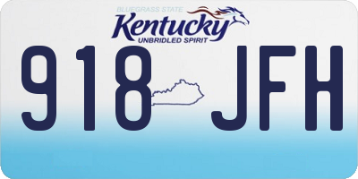KY license plate 918JFH