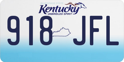 KY license plate 918JFL