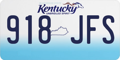 KY license plate 918JFS