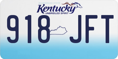 KY license plate 918JFT