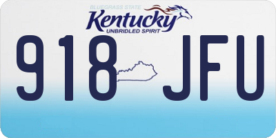 KY license plate 918JFU