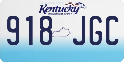 KY license plate 918JGC