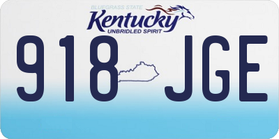 KY license plate 918JGE