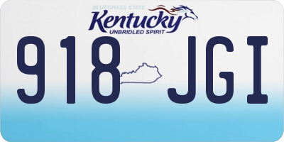 KY license plate 918JGI